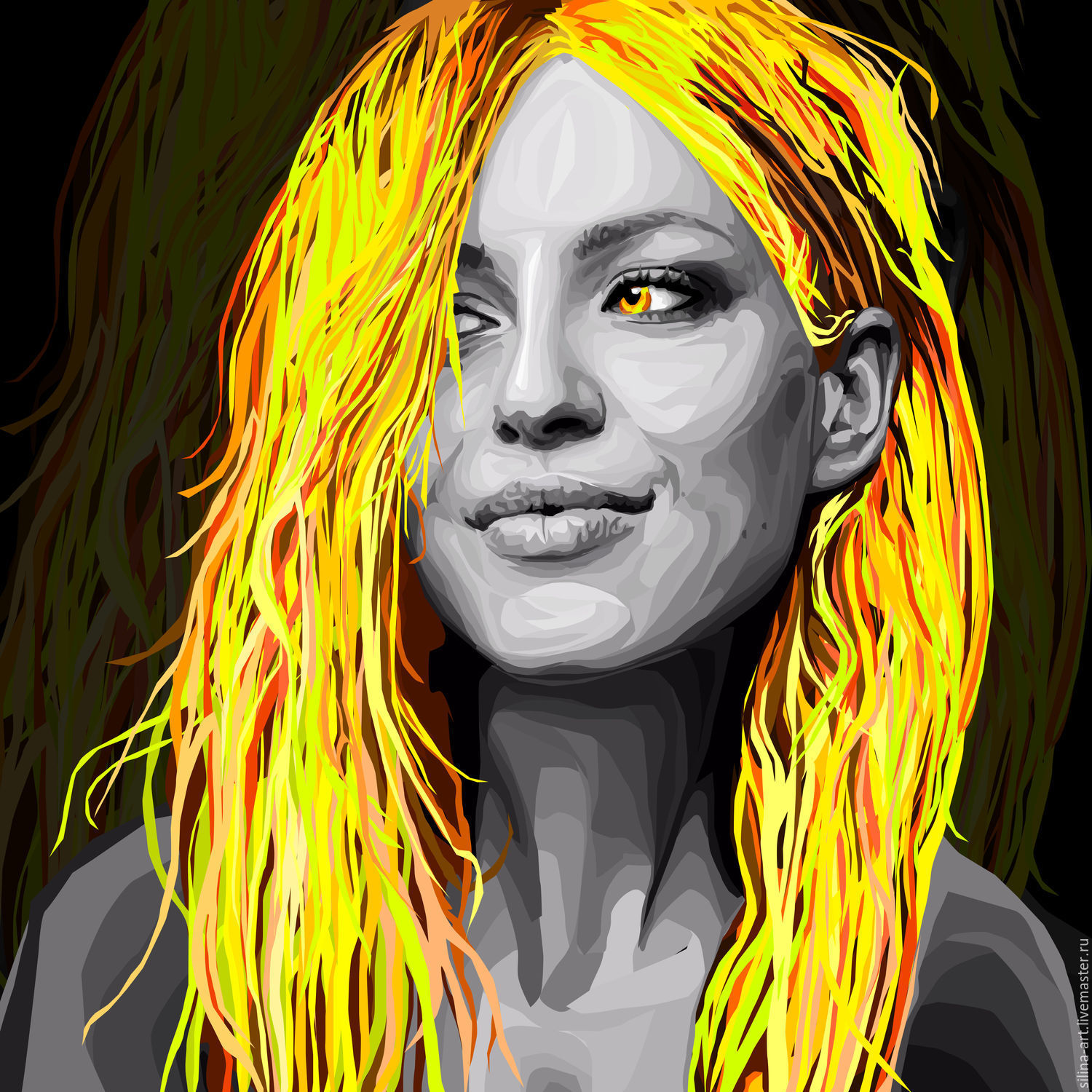 Портрет по фотографии в стиле color-art в интернет-магазине на Ярмарке ...