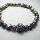 Bracelet with pyrite and amethyst 'Dragon'. Bead bracelet. Beautiful gifts for the good people (Alura-lights). My Livemaster. Фото №5