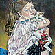 Girl Cat Portrait Painting Child Emile Munier Oil Reproduction. Pictures. Netta Plans. Online shopping on My Livemaster.  Фото №2