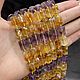 Natural beads for women made of natural stones citrine and amethyst. Beads2. Iz kamnej. My Livemaster. Фото №5