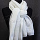 White Italian Knitted Scarf. Wraps. Platkoffcom. My Livemaster. Фото №4