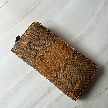 Сумки ручной работы. Ярмарка Мастеров - ручная работа Кошелёк из кожи питона. Handmade.