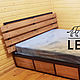 Кровать двуспальная в стиле лофт на заказ LF-750. Кровати. Leo-loft. Ярмарка Мастеров.  Фото №6