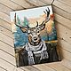 Deer. Oil painting on canvas, Pictures, Moscow,  Фото №1