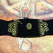 Аксессуары handmade. Livemaster - original item Belt made of eco-leather elastic band steampunk 