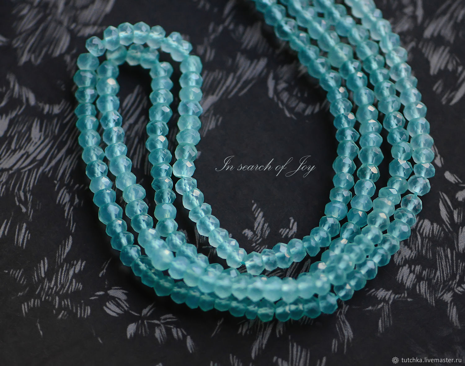 Аква халцедон граненый рондель 4мм – купить на Ярмарке Мастеров ...