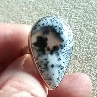 Канцелярские товары ручной работы. Ярмарка Мастеров - ручная работа 16,0 Кольцо с моховым агатом в серебре 925 ЗИМНИЙ СОН.. Handmade.