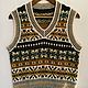 Walnut V/Жаккардовый жилет Твид и альпака M/L Fair isle vest. Жилеты. SweetHome. Ярмарка Мастеров.  Фото №4