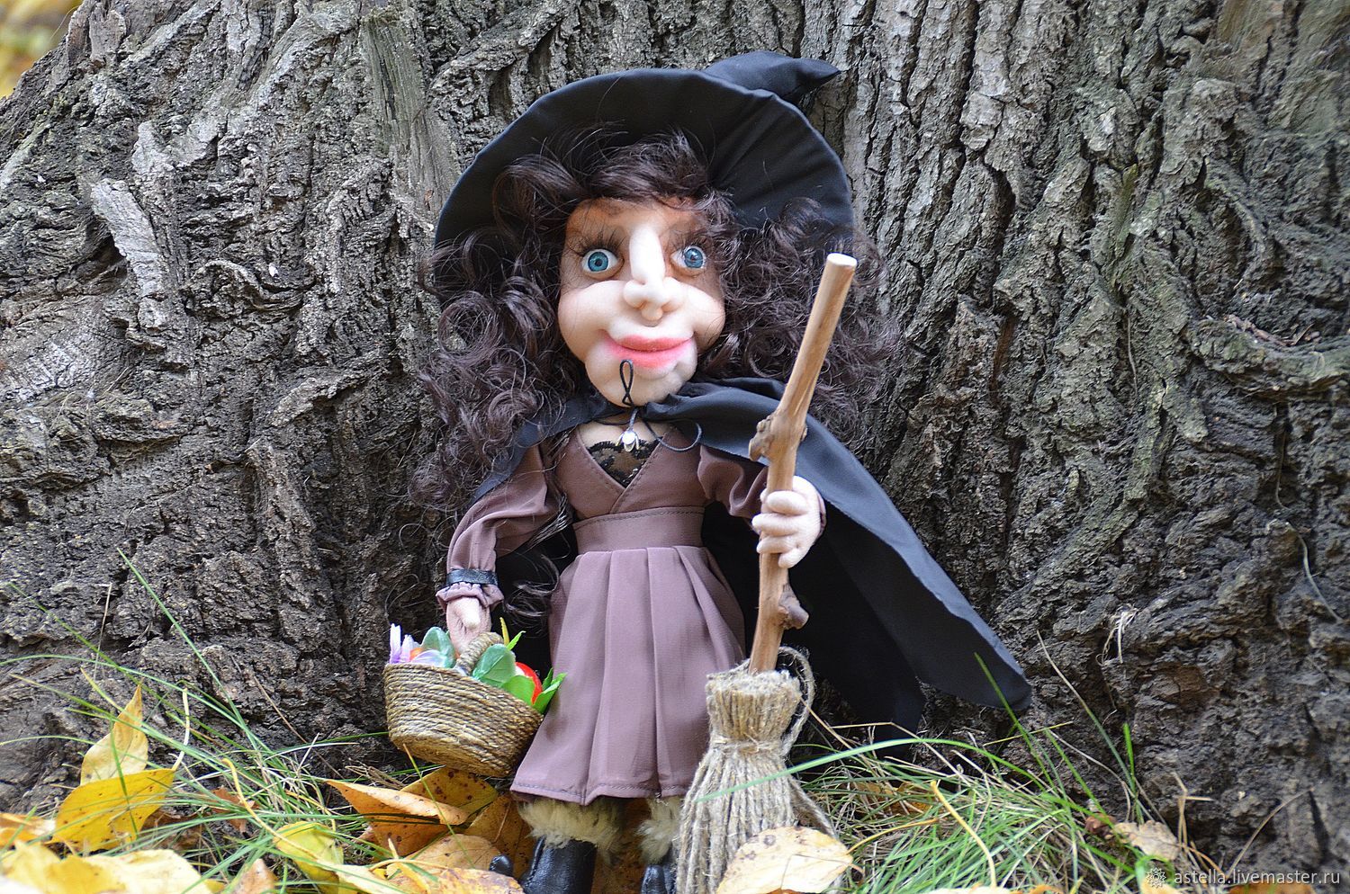 Текстильная кукла ведьмочка Бефана
