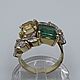 Gold ring with emerald. Rings. LyuPearl. Online shopping on My Livemaster.  Фото №2