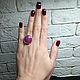 Agate Ring, Agate Druze Ring, Orange Pink Ring. Rings. Irina Moro. Online shopping on My Livemaster.  Фото №2