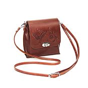Сумки и аксессуары handmade. Livemaster - original item Crossbody bag: Women`s handbag leather light brown Capri. Handmade.