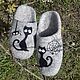 Women's felted Slippers About Kote. Slippers. ElzyWool. My Livemaster. Фото №4