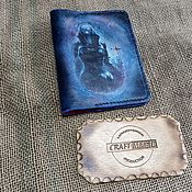 Канцелярские товары handmade. Livemaster - original item cover: Leather passport cover Mass effect.. Handmade.