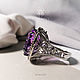 Кольцо с большим аметистом. Кольца. SCARABEY jewelry. Ярмарка Мастеров.  Фото №4