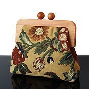 Сумки и аксессуары handmade. Livemaster - original item Handbag with embroidery on wooden clasp with strap. Handmade.