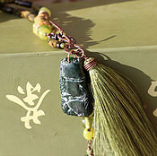 Украшения handmade. Livemaster - original item Boho style necklace with Bamboo jade. Handmade.