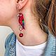 Order Asymmetric earrings ' macaw Parrots'. Miniature birds. Coffeelena. Livemaster. . Earrings Фото №3