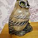 Order Sculpture of an owl made of natural Ural ornamental stone Calcite. Kamnerezy-urala. Livemaster. . Figurines Фото №3