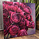 Painting 'Purple peonies' oil on canvas 60h60 cm. Pictures. vestnikova. My Livemaster. Фото №6