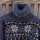 Order Men's sweaters: Down sweater with a high neck ornament. KOZAmoDA (kozamoda) (kozamoda). Livemaster. . Mens sweaters Фото №3