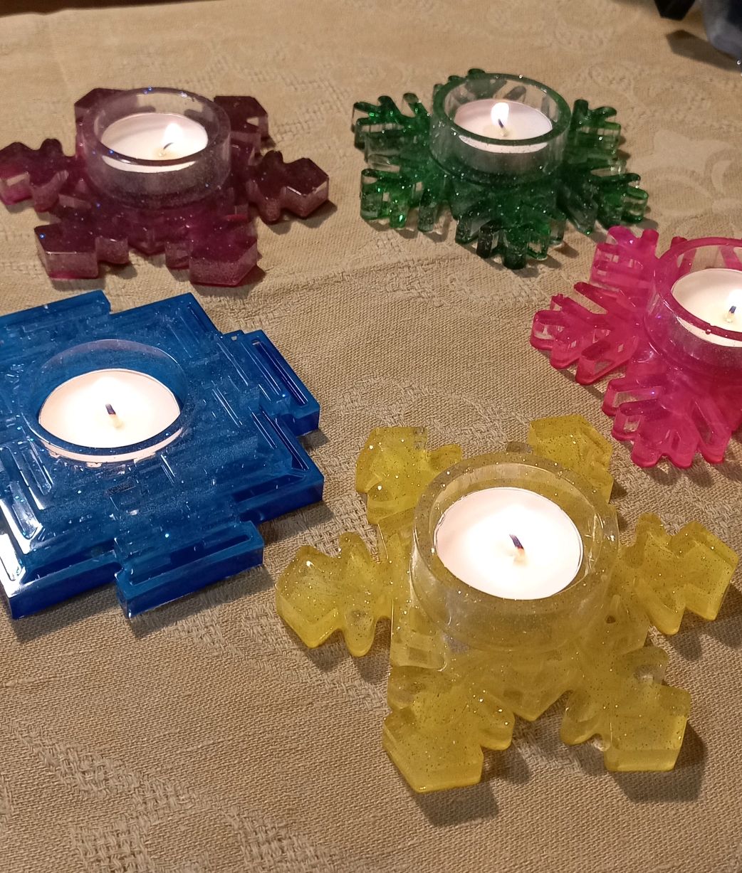 Подсвечник новогодний из эпоксидной смолы в интернет-магазине Ярмарка ...