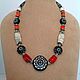 Necklace made of natural materials in ethnic style of the peoples of the far North. Magic necklace. An original gift for extraordinary and stylish women and girls.