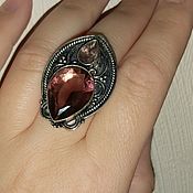 кольцо "Аленький цветочек" из серебра 925 пробы в позолоте