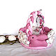 Rabbit basket, textile, Easter, pink. Basket. Elena Gavrilova. My Livemaster. Фото №4