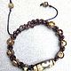 A bracelet made of beads JI temple (three-eyed Dzi). Bead bracelet. zara-troeglazova. My Livemaster. Фото №4