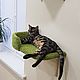 Wall SHELF-bench with a side for cats to buy. Order per size, Lodge, Ekaterinburg,  Фото №1