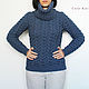 Women's sweater with braids with removable collar Sodom. Sweaters. CUTE-KNIT by Nata Onipchenko. My Livemaster. Фото №4