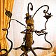 Candlestick ' Cricket on a branch '. Sculpture. Forged Art. Online shopping on My Livemaster.  Фото №2