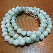 Украшения handmade. Livemaster - original item Men`s winding bracelet made of natural white jade and 925 silver. Handmade.