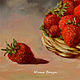 Oil painting ' Strawberries and violets'. Pictures. yuliabogun. Online shopping on My Livemaster.  Фото №2