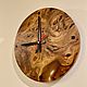 Clock made of elm slab with epoxy resin (D380 mm.). Watch. uloft. My Livemaster. Фото №4