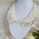 Necklace-collar Pearl Flower. Collars. Beauty for you!. My Livemaster. Фото №6