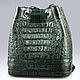 Order Women's bag made of genuine Siamese crocodile leather IMA0608VG1. CrocShop. Livemaster. . Bucketbag Фото №3