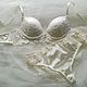 Set of underwear made of natural silk with Champagne lace, Underwear sets, St. Petersburg,  Фото №1