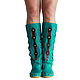 botas: INDIANINI Esmeralda-botas Italianas hechas a mano. High Boots. Febe-handmade. Ярмарка Мастеров.  Фото №5