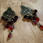 Украшения handmade. Livemaster - original item Earrings with crystal beads 