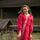 Dress linen 'Live' red. Dresses. Slavyanskie uzory. Online shopping on My Livemaster.  Фото №2