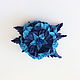 Leather clip 'Flower', Hairpins, St. Petersburg,  Фото №1