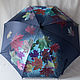 Umbrella cane painted with cover ' Autumn leaves and snow'. Umbrellas. UmbrellaFineArt. Online shopping on My Livemaster.  Фото №2