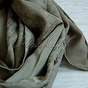 Аксессуары handmade. Livemaster - original item Women silk scarf from Dior olive fabric. Handmade.