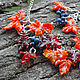 'Maiden Grapes ('Red Autumn Leaves') lampwork. Jewelry Sets. BeautyGlassByKate(Lampwork) (beauty-glass). My Livemaster. Фото №4