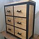 Chest of drawers in the loft style ' Gold', Dressers, Lipetsk,  Фото №1