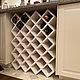 Order Shelves for wine 'honeycomb' to order. Any size and color. Color Wood. Livemaster. . Stand for bottles and glasses Фото №3