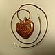 Golden Unicorns – heart pendant with painting. Pendant. lacquer miniature. My Livemaster. Фото №5