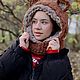 Заказать Мишкошапка капор капюшон шапка бурый мишка с ушками. Оксана (oxigfashion). Ярмарка Мастеров. . Капоры Фото №3